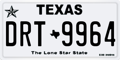 TX license plate DRT9964