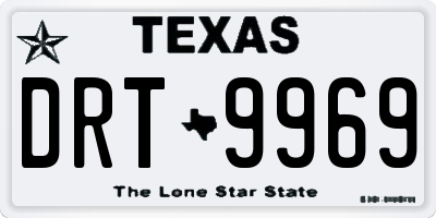 TX license plate DRT9969