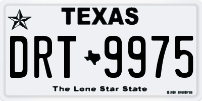 TX license plate DRT9975