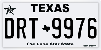TX license plate DRT9976