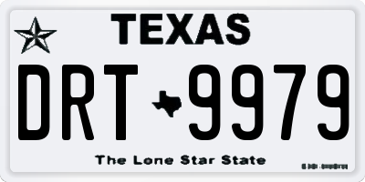 TX license plate DRT9979