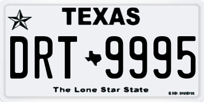 TX license plate DRT9995