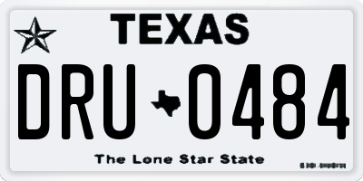 TX license plate DRU0484