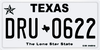 TX license plate DRU0622