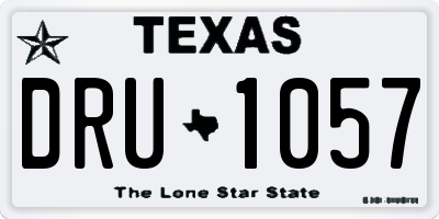 TX license plate DRU1057
