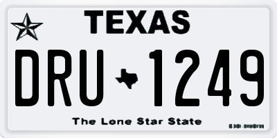 TX license plate DRU1249