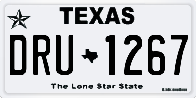 TX license plate DRU1267