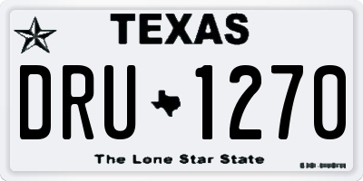 TX license plate DRU1270