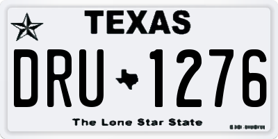 TX license plate DRU1276