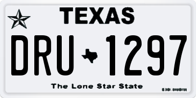 TX license plate DRU1297