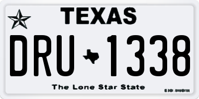 TX license plate DRU1338