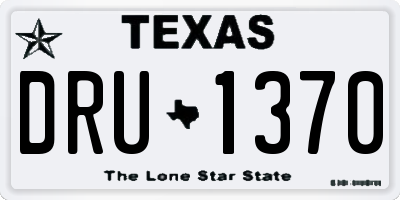 TX license plate DRU1370