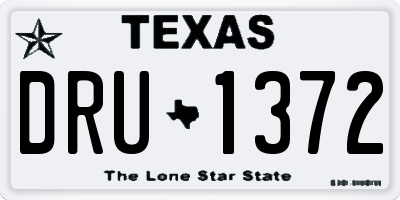 TX license plate DRU1372
