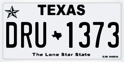 TX license plate DRU1373