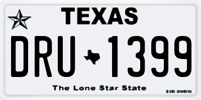 TX license plate DRU1399
