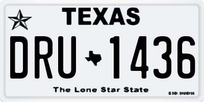 TX license plate DRU1436