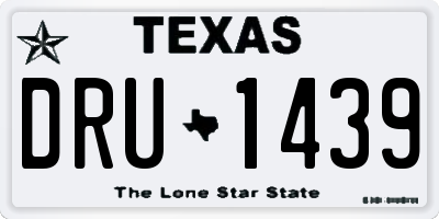 TX license plate DRU1439