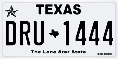 TX license plate DRU1444