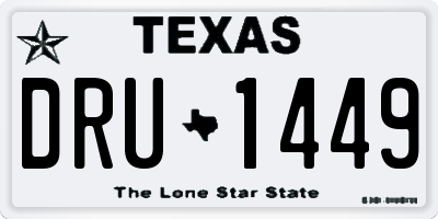 TX license plate DRU1449