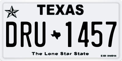 TX license plate DRU1457