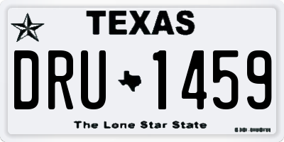 TX license plate DRU1459