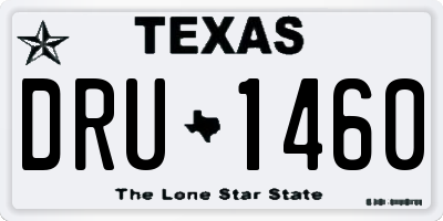 TX license plate DRU1460