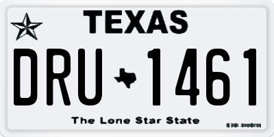TX license plate DRU1461