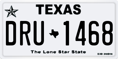 TX license plate DRU1468