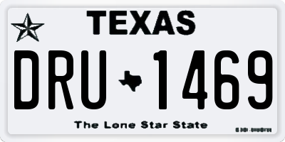 TX license plate DRU1469