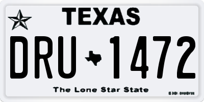 TX license plate DRU1472