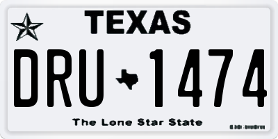 TX license plate DRU1474