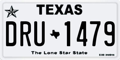 TX license plate DRU1479