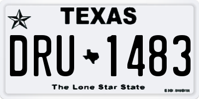 TX license plate DRU1483