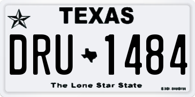 TX license plate DRU1484