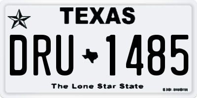 TX license plate DRU1485