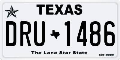 TX license plate DRU1486