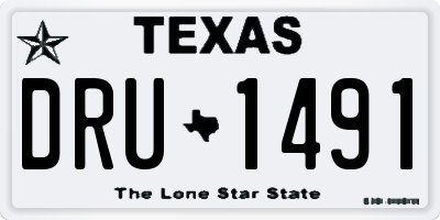 TX license plate DRU1491