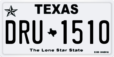 TX license plate DRU1510