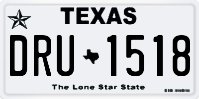 TX license plate DRU1518