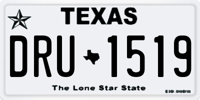 TX license plate DRU1519