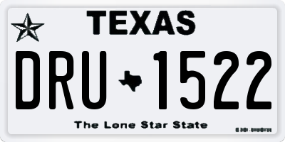 TX license plate DRU1522