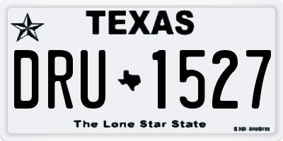 TX license plate DRU1527