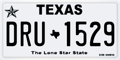 TX license plate DRU1529