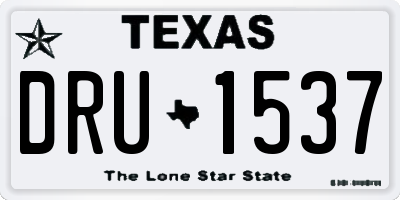 TX license plate DRU1537