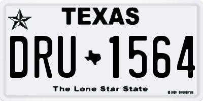 TX license plate DRU1564