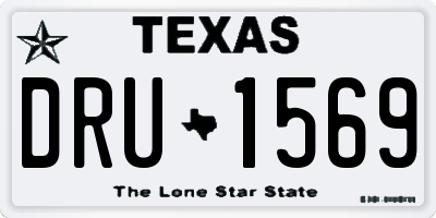 TX license plate DRU1569