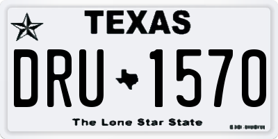 TX license plate DRU1570