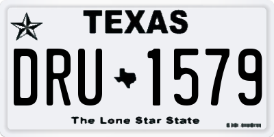 TX license plate DRU1579