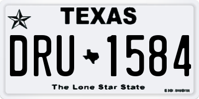 TX license plate DRU1584