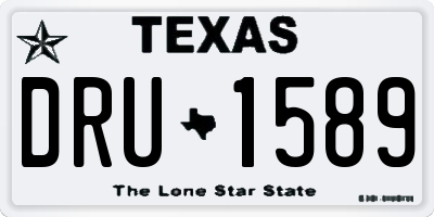 TX license plate DRU1589